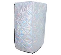 Lurrose Housse de Protection Imperméable pour Radiateur Électrique Mural, Matériau Aluminium et Spandex, Adaptée pour Garage et Jardin, Design Élégant Argenté, Protection Anti-poussière