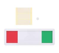 Lurrose Indicateur de Confidentialité Visible Facilement Panneau Ouvert Fermé Recto Verso pour Porte Coulissante en Acrylique Blanc pour Salle de Réunion et