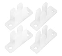 Lurrose Kit 2 Ensembles Roulettes de Porte Moustiquaire en Nylon avec Galets Inférieurs Concaves et Guides Anti-saut Surélevés pour Écran de Fenêtre Coulissant