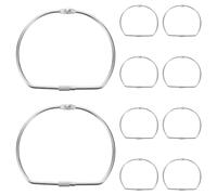 Lurrose Lot de 10 anneaux de reliure en forme de D - Anneaux pour classeurs à feuilles mobiles - Clips de rangement en fer de 10 cm - Fournitures de bureau pour l'organisation de fiches, de