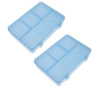 Lurrose Lot de 2 Boîtes de Rangement pour Pinceaux et Marqueurs, Design Double Couche en Plastique Compact et Élégant, Dessin en Extérieur Atelier