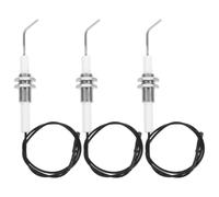 Lurrose Lot de 3 électrodes universelles pour cuisinière à gaz avec Barbecue, Bougie d'allumage de 38 cm (15 Pouces) de Long, électrode d'allumage électronique à borne Ronde, pour