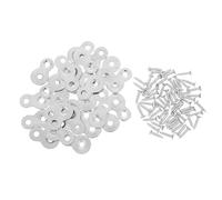 Lurrose Lot de 30 fixations de bureau (8 pièces), connecteurs de plateau de table en fer, clips de fixation avec vis pour l'assemblage de meubles en bois