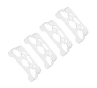 Lurrose Lot de 4 Porte-œufs en Plastique 6 Compartiments, Support à Œufs Empilable et Peu Encombrant, Bac Œuf pour Réfrigérateur, Organisateur de Rangement la Cuisine Pratique et Sécurisé