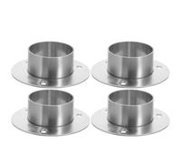 Lurrose Lot de 4 Supports de Tringle à vêtements en Acier Inoxydable épais, à Bride, pour Tuyau de diamètre intérieur 50 mm (1,97"), Supports de Tringle Robustes avec vis.