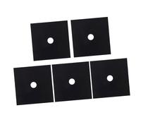 Lurrose Lot de 5 Protège-brûleurs Réutilisables pour Cuisinière à Gaz, Tapis de Protection 27 X 27 Cm en Matériau Antiadhésif Noir Épais 0,2 Mm, Compatible Plaques de Cuisson, Nettoyage