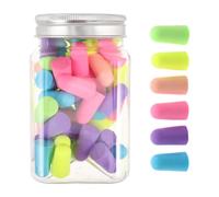 Lurrose Lot de 60 bouchons d'oreilles antibruit pour dormir : bouchons d'oreilles en mousse à mémoire de forme souple, idéaux pour les personnes qui ronflent, étudient ou travaillent.