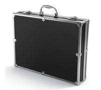 Lurrose Mallette de Transport en Alliage D'aluminium Verrouillable Grosse Capacité, Pratique à Porter, pour Accessoires et Tablettes Travail Voyage