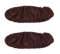 Lurrose Manchons Extensibles en Tissu pour Accoudoirs de Chaise de Bureau, Housses Souples Protectrices Ergonomiques, Lot de 2, Couleur Café, pour Bureau et Gaming