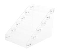 Lurrose Organisateur Maquillage en Acrylique Transparent à Plusieurs Couches Stable, Présentoir à Vernis à Ongles Simple et Élégant pour Salon de Manucure