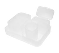 Lurrose Organisateur Pinceaux Ongles en Plastique 5 Pièces Compartiments Multiples pour Rangement Vernis et Outils Nail Art Bureau