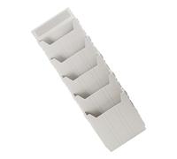 Lurrose Organiseur Mural pour Dossiers Suspendus en Plastique PP, Conception Extensible, 5 Compartiments Ajustables, pour Bureau et Porte-Documents