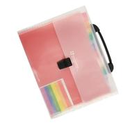 Lurrose Paquet Organiseur de Documents A4 13 Compartiments, Grosse Capacité, Fermeture à Bouton Pression et Poignée, pour Bureau et École
