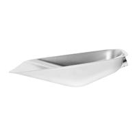 Lurrose Pelle à Neige Multifonction en Acier Inoxydable Argenté, Pelle à Grain Résistante pour Déneigement Extérieur et Usage Agricole, Conception Ergonomique Économisant la Force