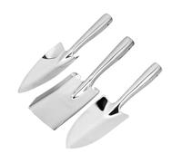 Lurrose Pelless à Main Set de 3 Pelles à Main en Acier Inoxydable pour Jardinage, Outils Robustes à Moulage Monobloc, pour Plantes Succulentes et Entretien Domestique