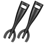 Lurrose Pince en Fer pour Barbecue Teppanyaki 2pcs, Ustensile Réutilisable Anti-brûlure, Outil Pratique pour Griller et Saisir Aliments sur Plaque Noire