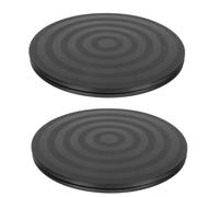 Lurrose Plateau tournant en plastique 2pcs noir résistant à l'usure pour support de plantes et sculpture argile