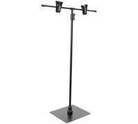 Lurrose Présentoir D'affiche de Table Forme T en Acier Inoxydable Noir, Design Réglable et Solide, pour Supermarchés et Magasins de Proximité