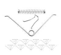 Lurrose Ressorts de Rechange pour Sécateurs en Métal Argenté Forme en V et Cylindrique, Ensemble de 30 Pièces pour Jardinage, Prise Confortable et Utilisation Facile