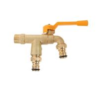 Lurrose Robinet de jardin à double sortie - Fixation murale antigel pour tuyau d'arrosage extérieur, idéal pour l'arrosage du jardin, de la terrasse et de la pelouse, ainsi que pour l'