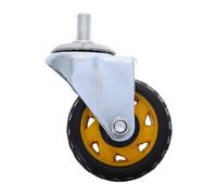 Lurrose Roue de cric de sol à roulettes robustes en fer et plastique, roue pivotante pour cric hydraulique, réparation automobile en garage, outils