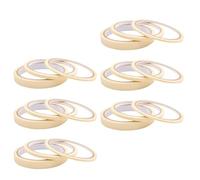 Lurrose Ruban Adhésif pour Vernis à Ongles Bande de Marquage de Séparation 18 Rouleaux Beige en Papier Outil Pratique pour Nail Art à Domicile pour Réparation