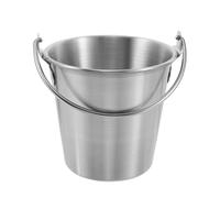 Lurrose Seau à graisse pour fumoirs à granulés, récupérateur de graisse robuste, 0,7 L, en acier inoxydable, petit seau avec poignée, accessoire de barbecue pour le camping et les grillades en