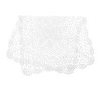 Lurrose Set de Table Décoratif en Coton Blanc 30 X 50 Cm, Napperon en Dentelle Crochetée la Main, Ajouré et Résistant la Chaleur, pour Décoration de Mariage, Fête et Protection