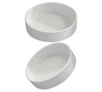 Lurrose Soucoupe en Céramique Blanche Ronde 2pcs pour Pots de Fleurs D'intérieur, Plateau de Jardinière Empêchant Le Débordement d'eau et Gardant la Surface Propre
