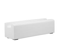 Lurrose Support de Miroir sur Pied en Bois Blanc pour Intérieur Moderne Bords Courbés, Stabilité et Design Élégant pour Miroir Pleine Longueur ou Cadre Photo