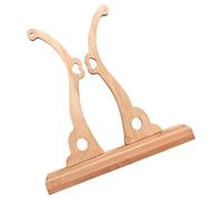 Lurrose Support de Ventilateur Rond Socle Élégant en Bambou Naturel en Style Chinois pour Ventilateur Portable, Vacances et Présentation D'éventails