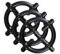 Lurrose Supports en Fonte pour Brûleur Gaz 3 Pièces, Anneaux Réducteurs Ronds Résistants la Chaleur, Adaptés aux Plaques de Cuisson Gaz pour Casseroles et Cafetières Moka Usage Domestique