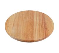 Lurrose Tabouret Bois Rond en Bois Massif, Assise de Rechange pour Chaise | Finition Naturelle Lisse, Grain Visible et Texture Polie, pour Restauration, Atelier de Réparation, Usage Quotidien