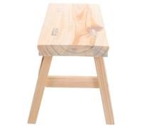 Lurrose Tabouret en Bois pour Garçon et Filles Bords Arrondis, Multifonctionnel et Portable, pour Salle de Bain et Environnements Ludiques, Couleur Beige