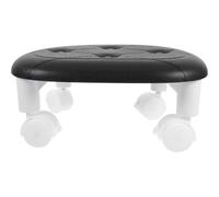 Lurrose Tabouret Roulant Rond en PU avec roulettes Pratiques, Résistant à l'usure, en Fer et Plastique, comme Marchepied pour Garçon et Filles ou Tabouret sous Bureau