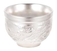 Lurrose Tasse à Thé 1pc Argentée en Métal Argenté Simple et Élégante L'après-midi pour Service à Thé Traditionnel
