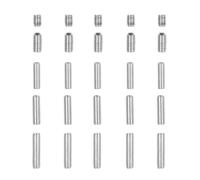 Lurrose Vis de Chevalet Hexagonales 25 Pcs M3x4-12mm Argent en Métal pour Guitare Basse Électrique, Vis de Réglage Hauteur Selle, Accessoires pour Pont de Guitare Basse Électrique