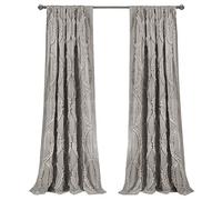 Lush Decor Avon Rideau de fenêtre Sydney, jeté de lit, 137,2 cm de Large x 241,3 cm de Long, Gris Clair