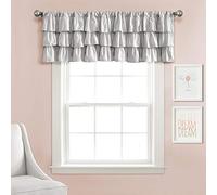 Lush Decor Belle cantonnière de Style Vintage Chic, 213,4 cm de Large x 45,7 cm de Long, Gris