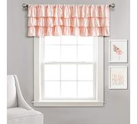 Lush Decor Belle cantonnière Style Shabby Chic Rideau Simple 45,7 x 84 cm Blush