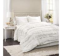 Lush Decor Belle Parure de lit 4 pièces, très Grand lit, Blanc