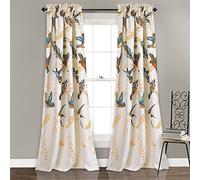 Lush Decor Bird Breeze Ensemble de Rideaux occultants de fenêtre pour Chambre à Coucher, 213,4 x 132,1 cm/5,1 cm, Multicolore