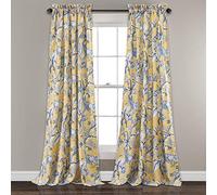 Lush Decor Chambre occultant fenêtre Panneau de Rideau Paire, Jaune, 213,4 x 132,1 cm + tête de 5,1 cm