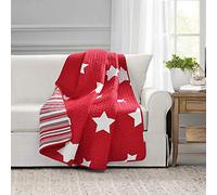 Lush Decor Couverture en Forme d'étoile, 127 x 152,4 cm, Rouge
