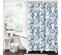 Lush Decor Dolores Rideau de Douche Bleu 183 x 183 cm