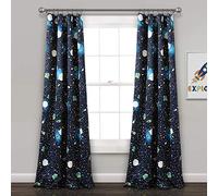 Lush Decor fenêtre Panneau de Rideau Paire, Bleu Marine, 213,4 x 132,1 cm