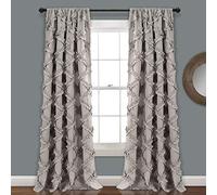 Lush Decor fenêtre Panneau de Rideau Paire, Gris, 213,4 x 137,2 cm