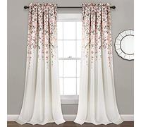 Lush Decor Fleurs pleureuses, Polyester, Blush et Gris, 132,1 cm de Large x 213,4 cm de Long (Lot de 1)