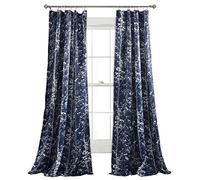 Lush Decor Forest Lot de 2 Rideaux occultants de fenêtre avec Motif de Branches d'arbre pour Salon, Salle à Manger, Chambre à Coucher (213,4 x 132,1 cm, Bleu Marine)
