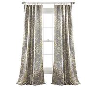 Lush Decor Forest Lot de 2 Rideaux occultants de fenêtre avec Motif de Branches d'arbre pour Salon, Salle à Manger, Chambre à Coucher (213,4 x 132,1 cm, Gris/Jaune)